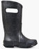 Image #2 - Bogs Girls' Glitter Rain Boots - Round Toe, Black, hi-res