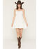 Image #3 - Shyanne Women's Tiered Tie-Back Mini Dress, White, hi-res