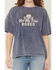 Image #3 - Youth in Revolt Women's Not My First Rodeo Short Sleeve Graphic Tee, Blue, hi-res