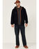 Image #2 - Hawx Men's Navy Sherpa Lined Zip-Front Hooded Work Jacket, , hi-res