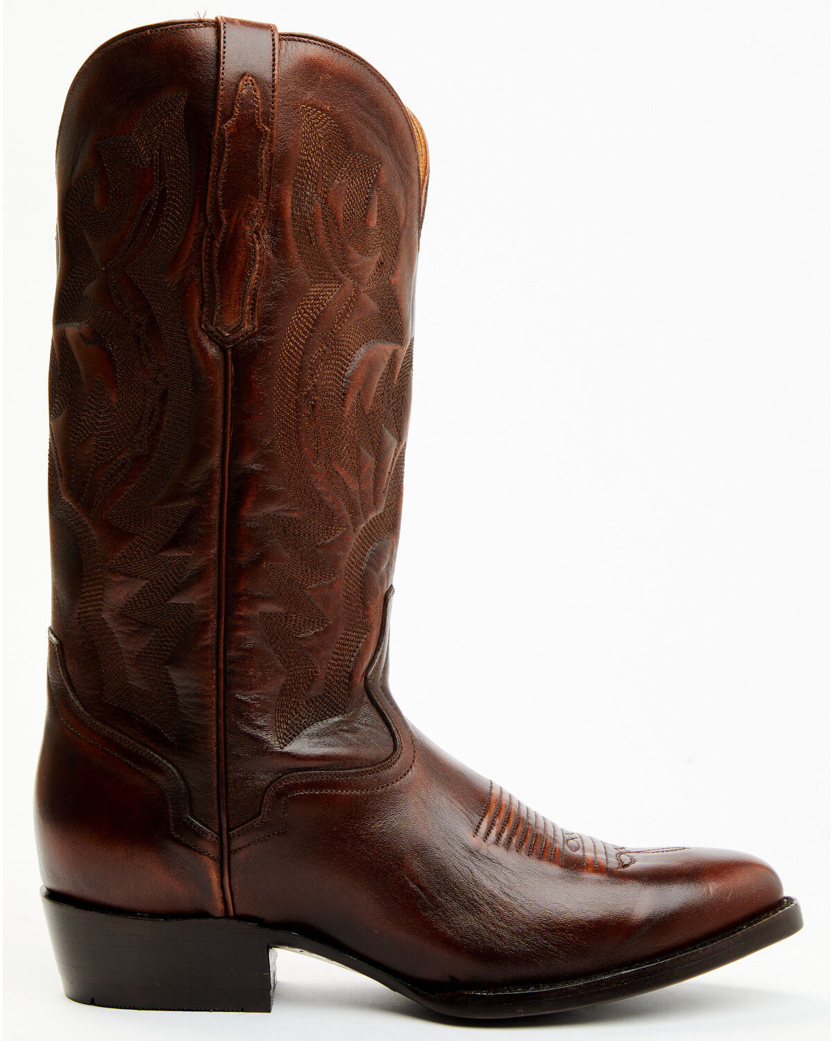 Image #2 - El Dorado Men's Calf Leather Western Boots - Round Toe, Tan, hi-res