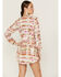 Image #3 - Shyanne Women's Southwestern Long Sleeve Shift Mini Dress, Fuchsia, hi-res