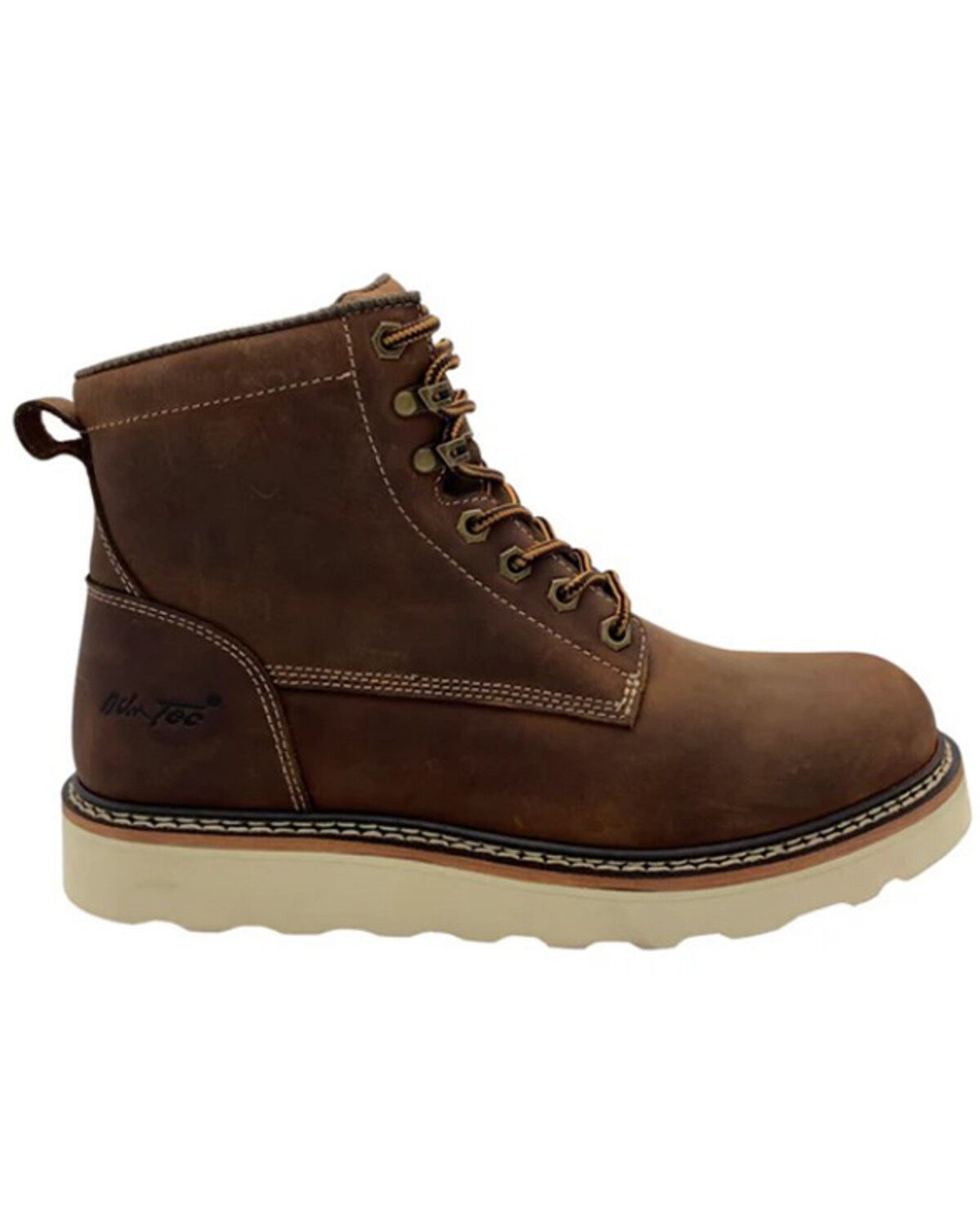 Image #2 - AdTec Men's 6" Meadow Work Boots - Composite Toe, Brown, hi-res