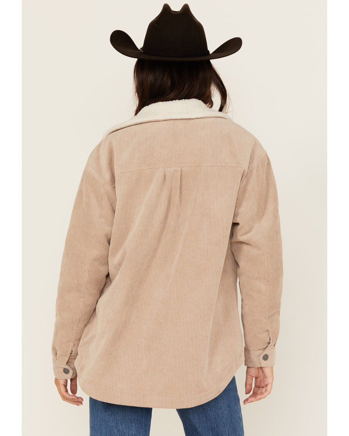 Image #4 - Ashley Women's Corduroy Sherpa Jacket, Tan, hi-res