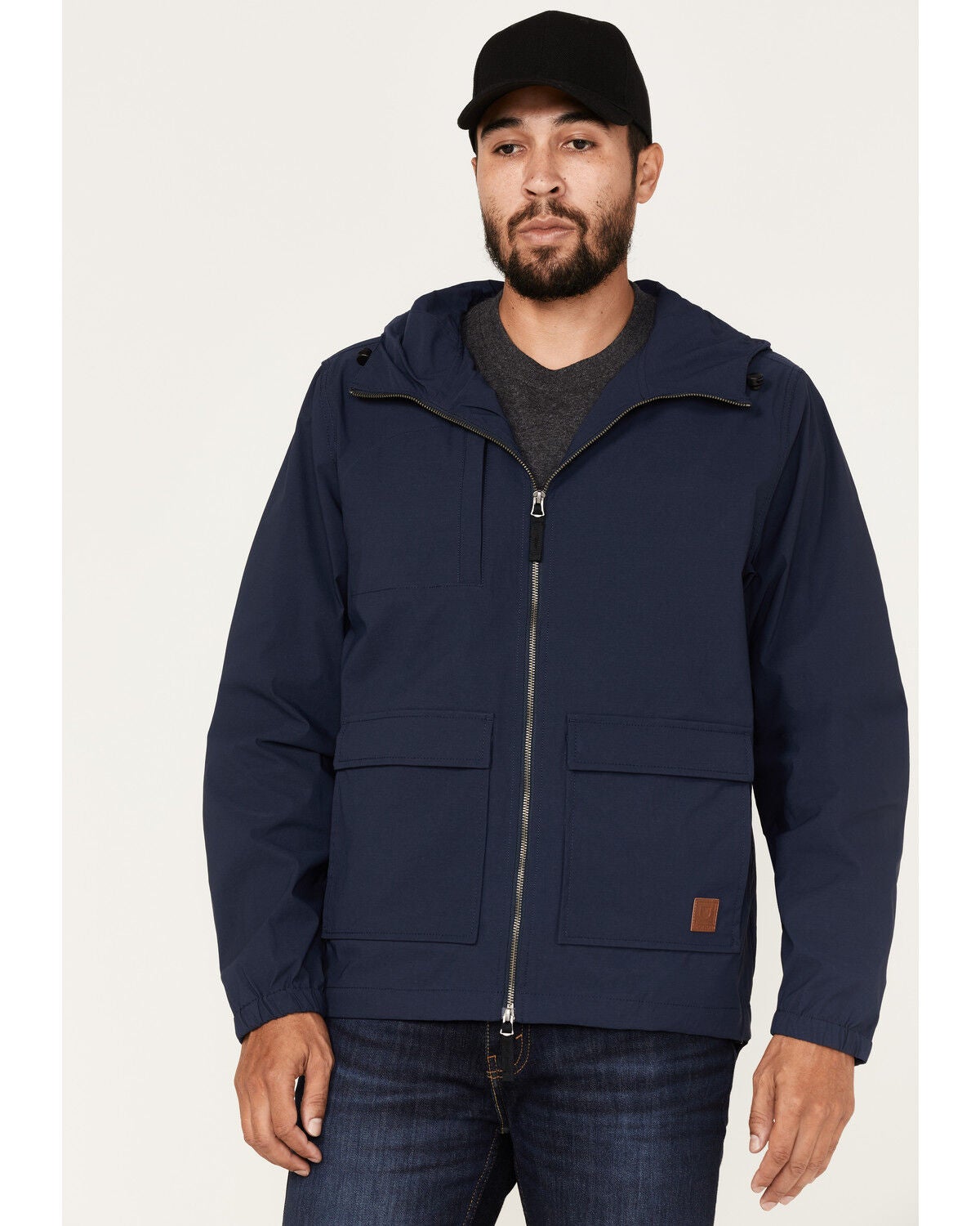 Brixton Men's Utility Packable Parka Jacket, Navy, hi-res