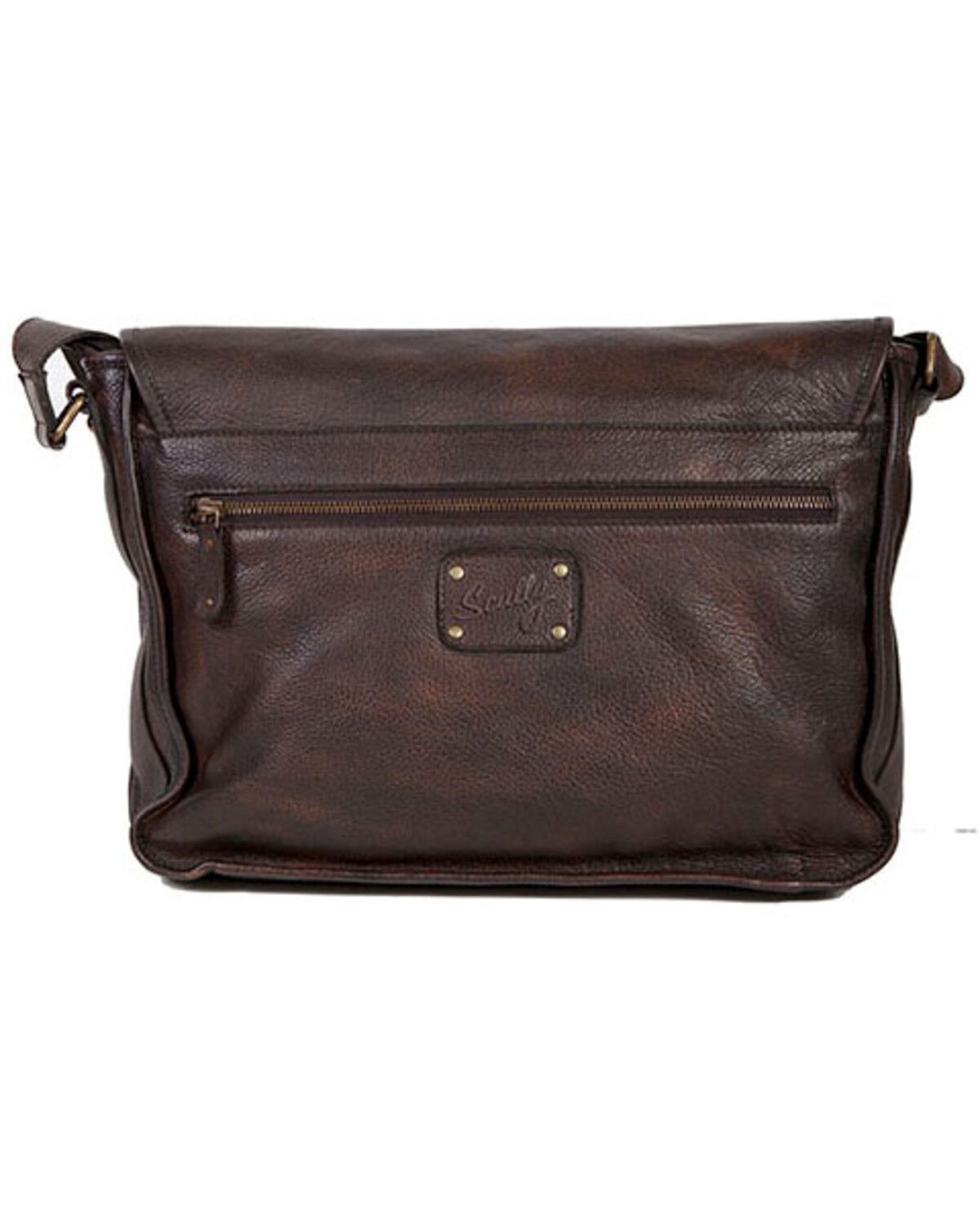 Image #2 - Scully Men's Messenger Brief Bag, Chocolate, hi-res