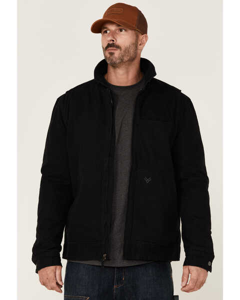 Image #2 - Hawx Men's Black Crawford Weathered Insulated Zip-Front Work Jacket , Black, hi-res