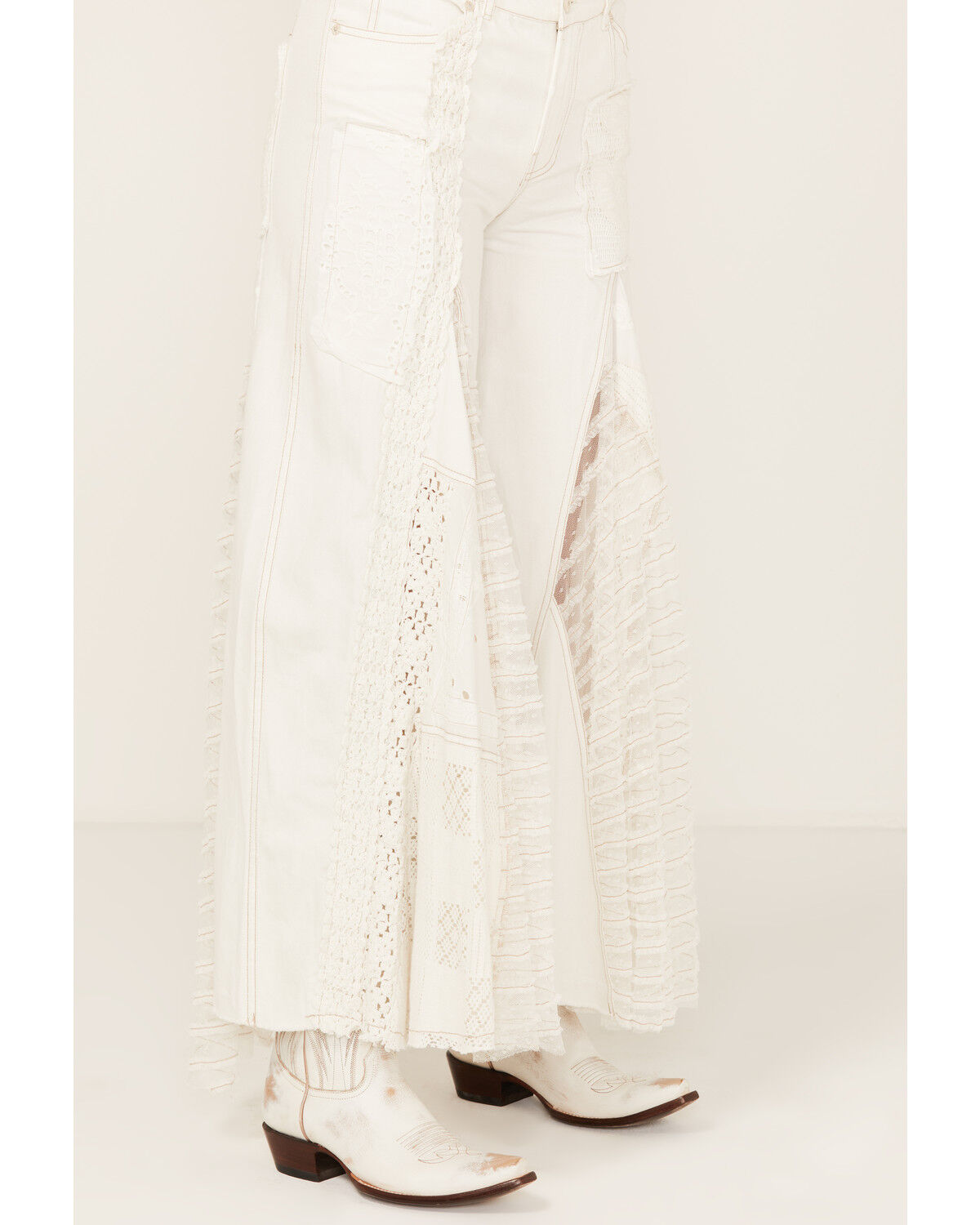 Image #2 - Free People Women's Great Escape High Rise Wide Leg Jeans, White, hi-res