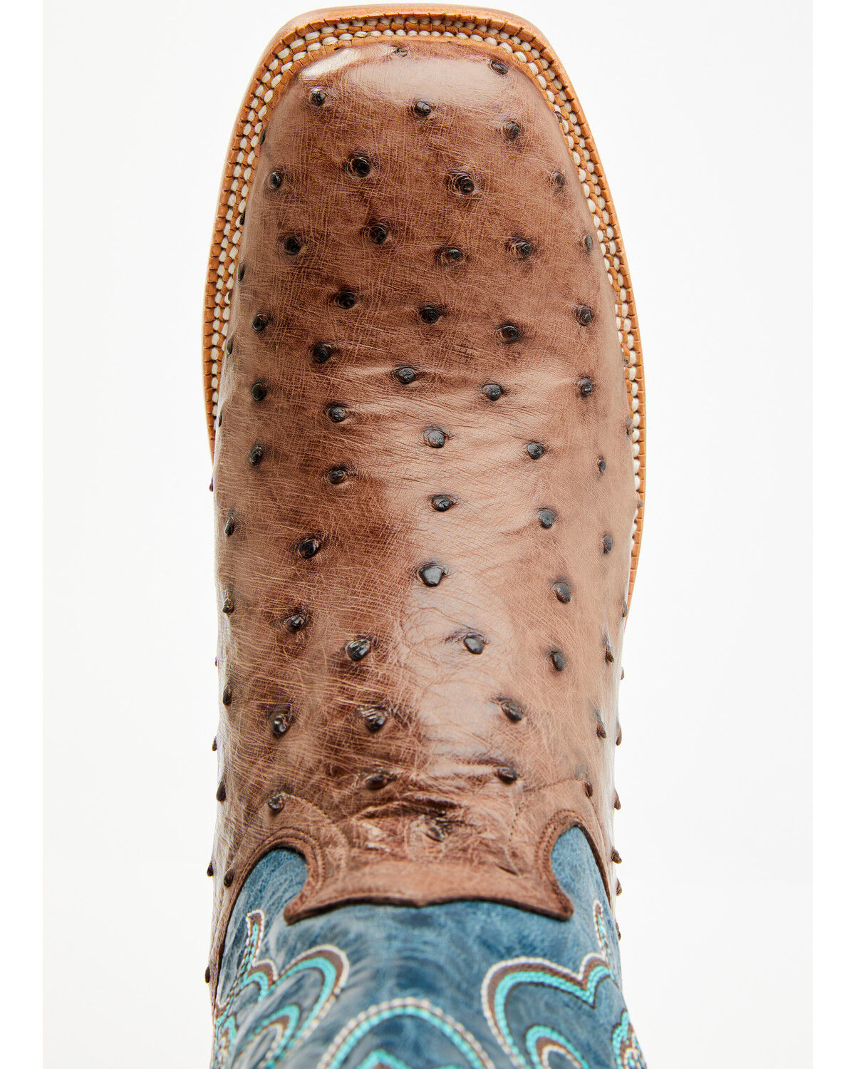 Image #6 - Hyer Men's Jetmore Exotic Ostrich Western Boots - Broad Square Toe, Brown, hi-res