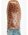 Image #6 - Hyer Men's Jetmore Exotic Ostrich Western Boots - Broad Square Toe, Brown, hi-res