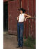Image #1 - Shyanne Women's Shadow Striped Sleeveless Button-Down Western Shirt, Cream, hi-res