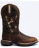 Image #2 - RANK 45® Women's Lite Flag Western Performance Boots - Broad Square Toe, Brown, hi-res