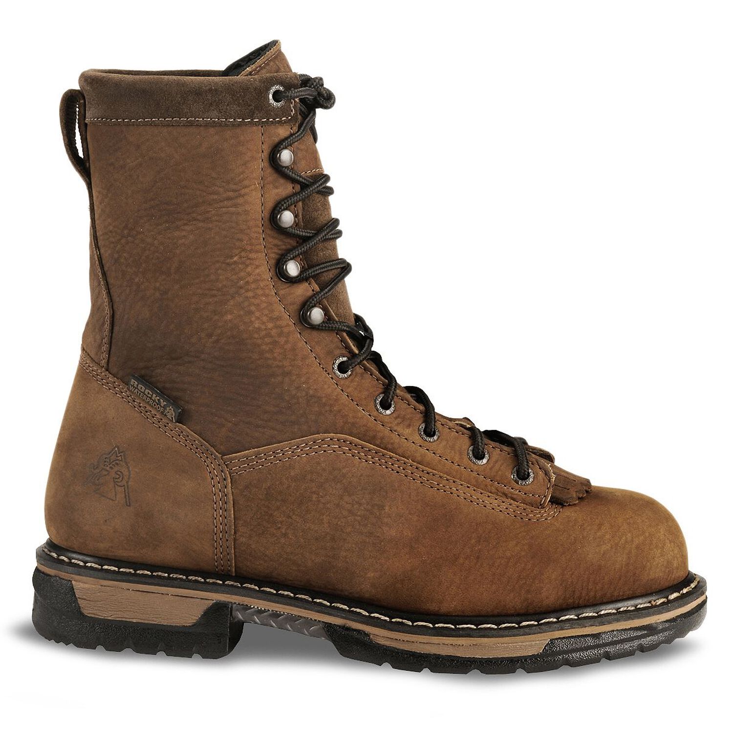 Image #2 - Rocky Men's 9" IronClad Waterproof Work Boots - Steel Toe, , hi-res