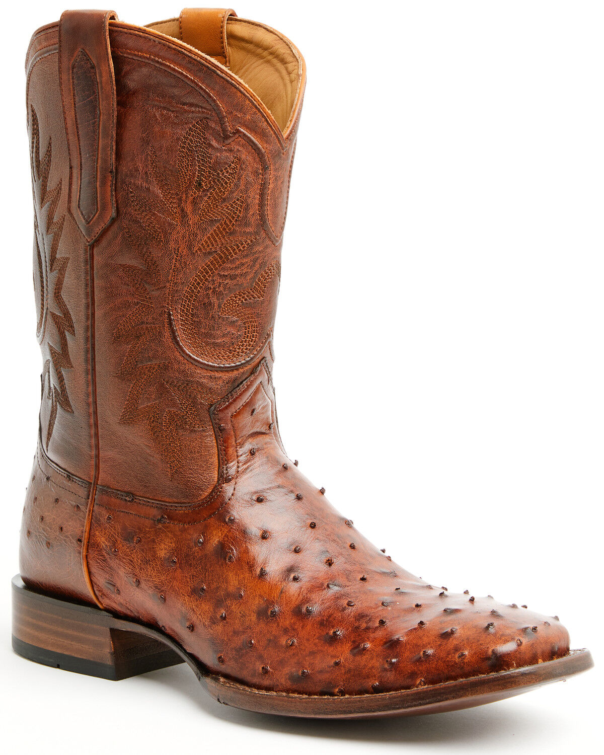 Image #1 - Cody James Black 1978® Men's The Hayward Exotic Ostrich Western Boots - Broad Square Toe, Cognac, hi-res