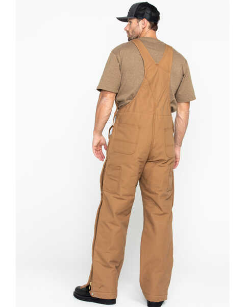 Image #6 - Carhartt Men's FR Duck Quilt-Lined Bib Overalls, Carhartt Brown, hi-res
