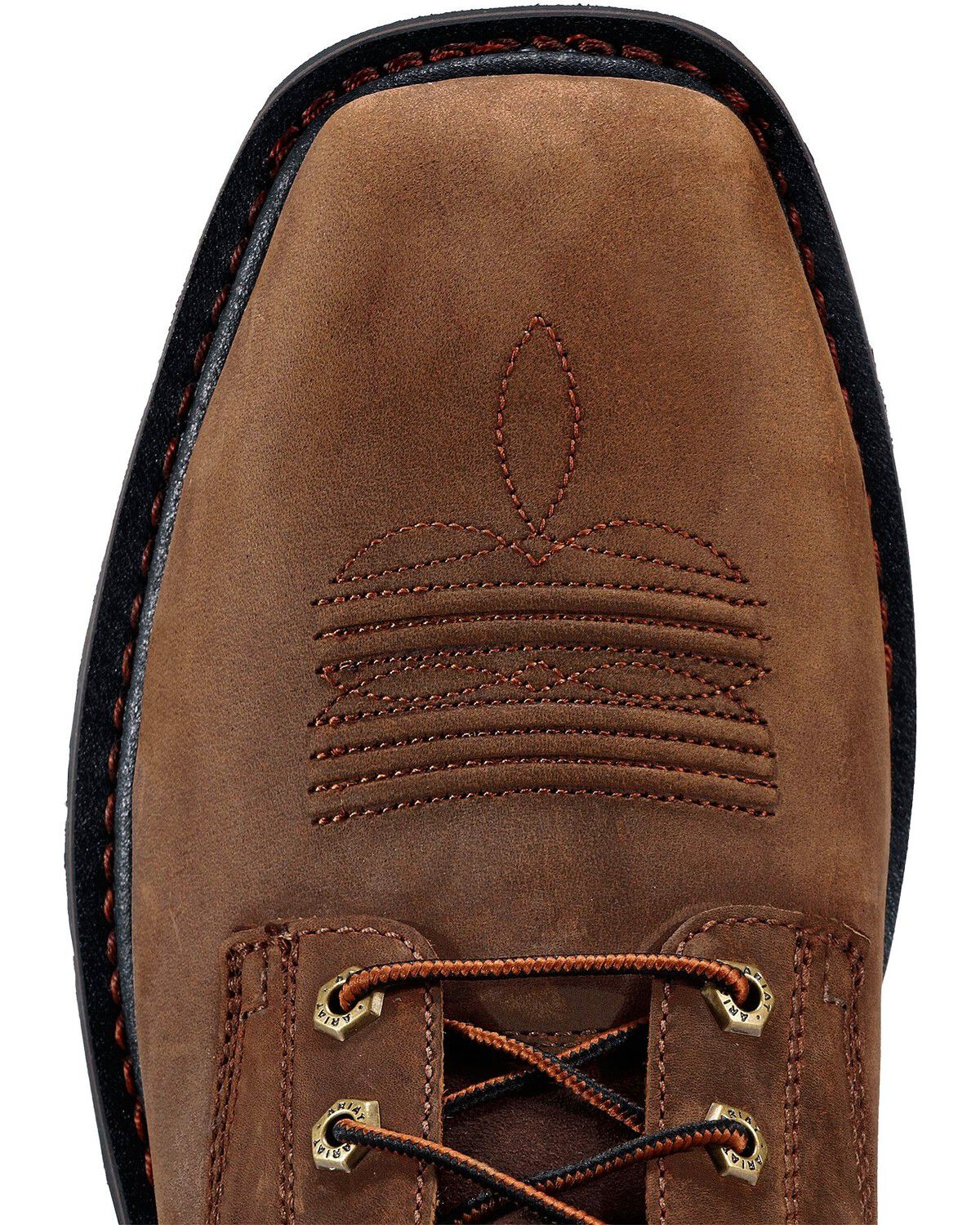 Image #2 - Ariat Men's Cascade 8" Lace-Up Work Boots - Square Toe, Brown, hi-res