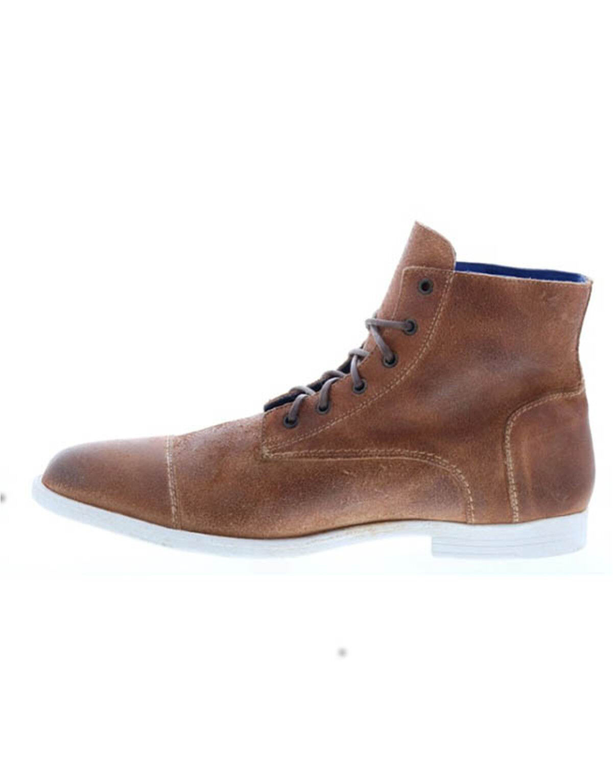 Image #3 - Bed Stu Men's Leonardo Leather Lace-Up Casual Boot - Round Toe, Tan, hi-res