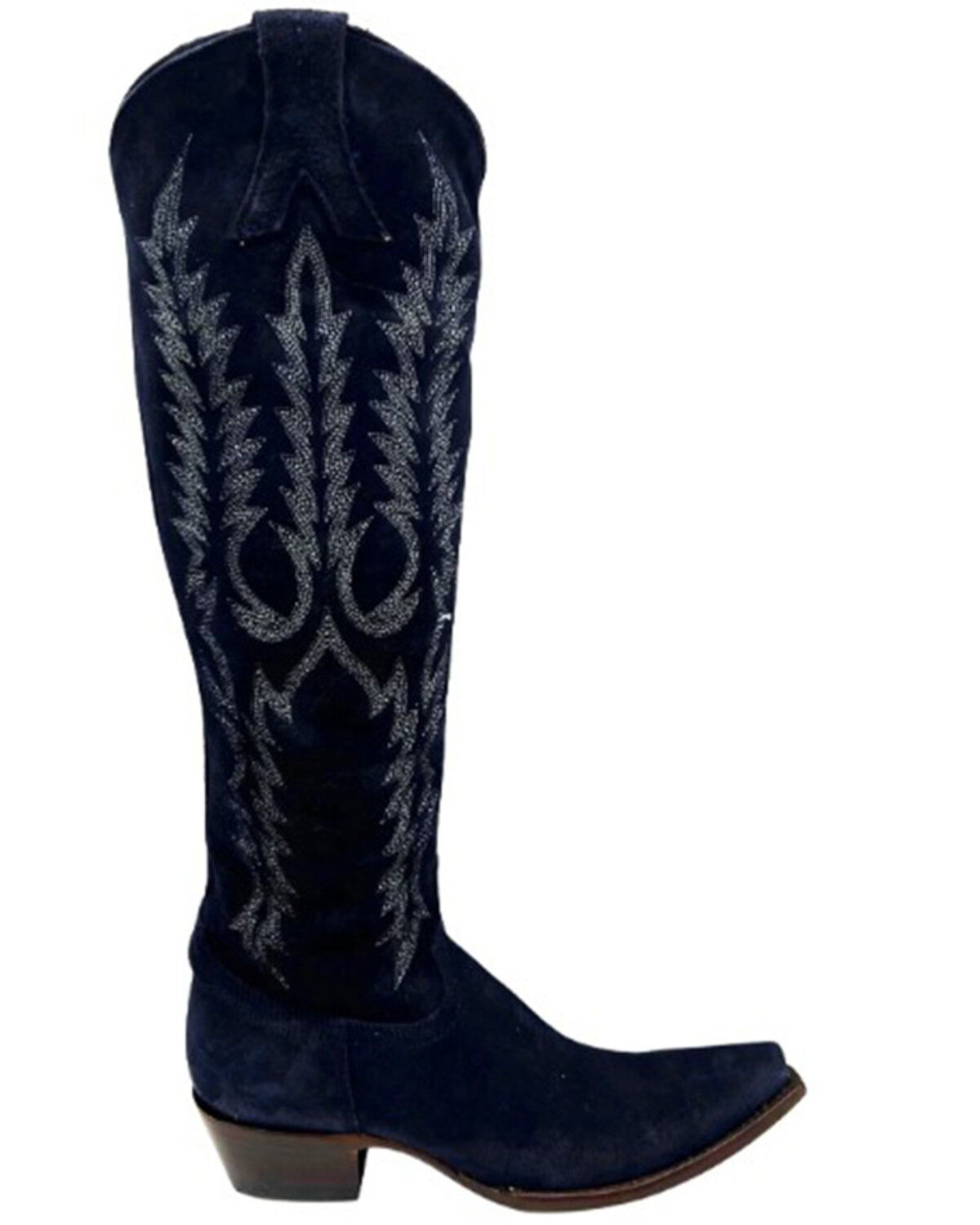 Image #2 - Old Gringo Women's Mayra Tall Western Boots - Snip Toe, Navy, hi-res