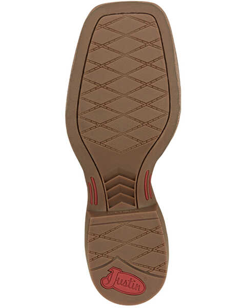 Image #7 - Justin Women's Halter Western Boots - Broad Square Toe , Cognac, hi-res