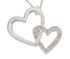 Image #2 - Montana Silversmiths Women's Bedecked Double Heart Necklace, Silver, hi-res