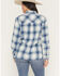 Image #4 - Shyanne Women's Junction Plaid Print Long Sleeve Button-Down Flannel Shirt, Navy, hi-res