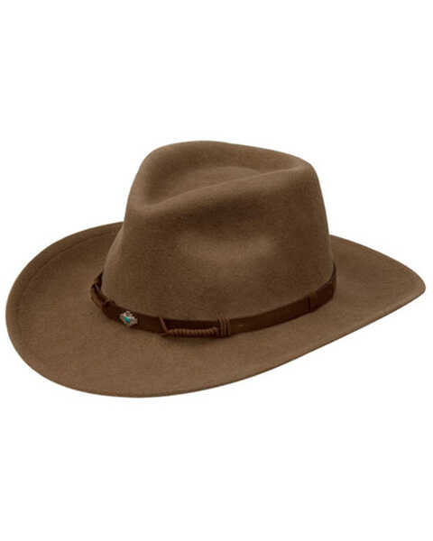 Black Creek Putty Crushable Woot Felt Rancher Hat , Cream, hi-res