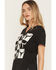 Image #2 - Blended Women's Steer Head Checkerboard Short Sleeve Graphic Tee, White, hi-res