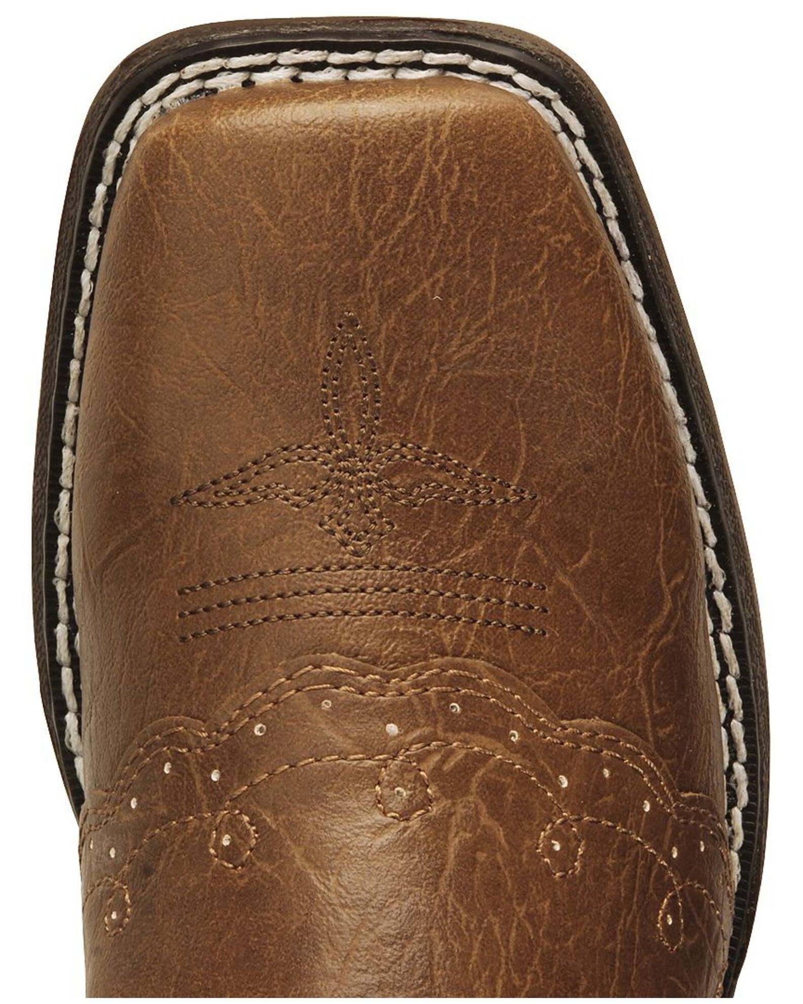 Image #6 - Durango Girls' Western Boots - Square Toe, Tan, hi-res