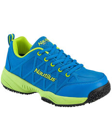 Nautilus Women's Blue and Green Athletic Work Shoes - Composite Toe , Blue, hi-res