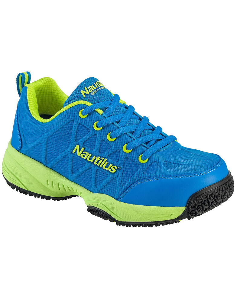 Nautilus Women's Athletic Work Shoes - Composite Toe , Blue, hi-res