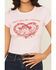 Image #3 - Originality Women's Cupid Cowboy Short Sleeve Baby Graphic Tee, Pink, hi-res