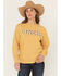 Image #1 - Cinch Women's Logo Graphic Crewneck, Gold, hi-res