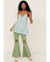 Image #2 - Miss Me Women's Boho Floral Print Cami, Seafoam, hi-res
