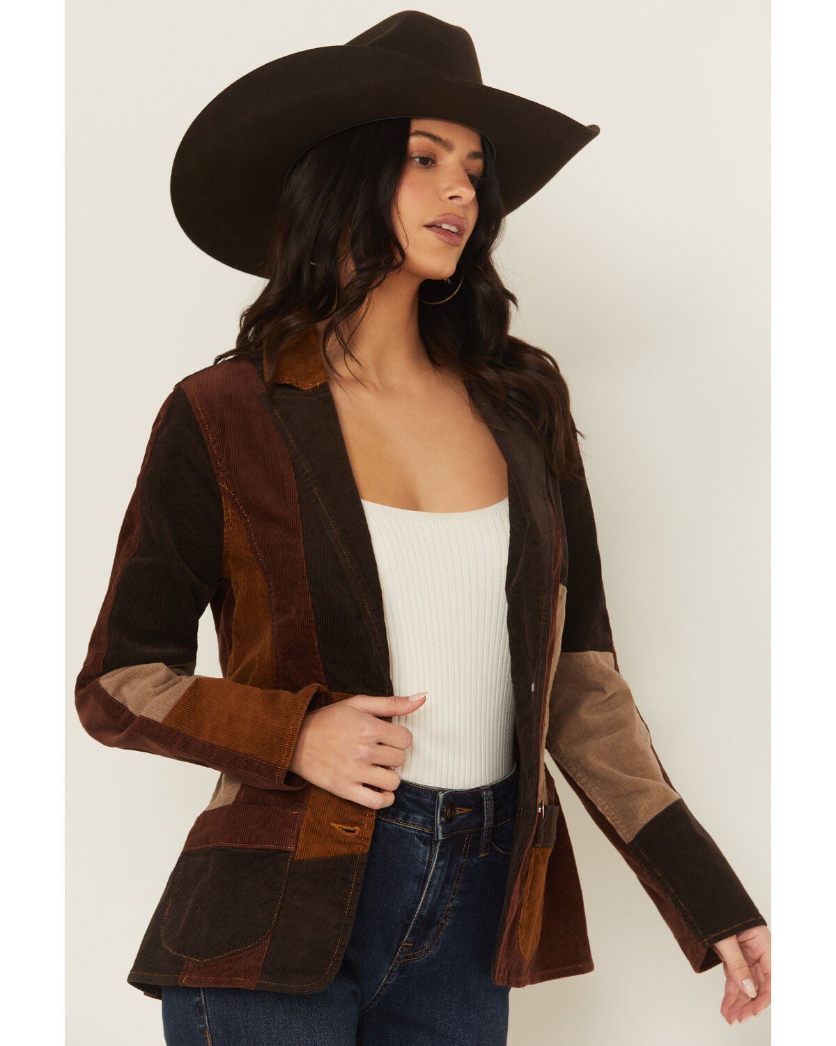 Wrangler X Lainey Wilson Women's Corduroy Patchwork Blazer