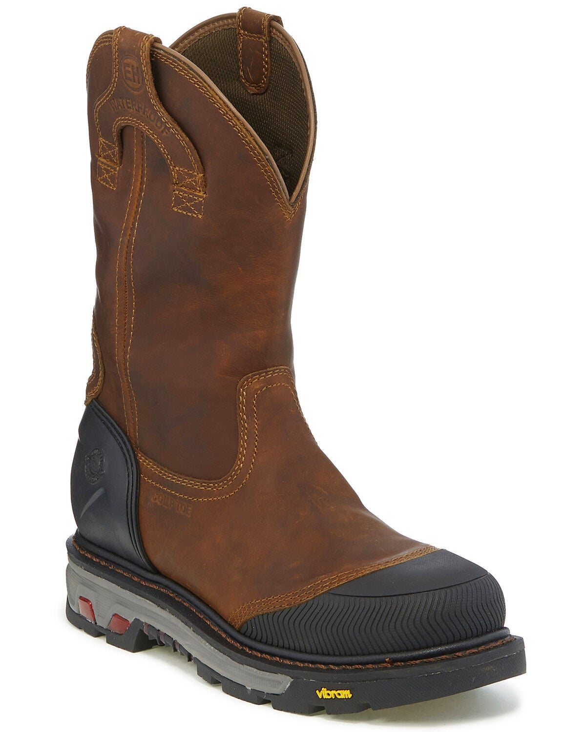 Justin Men's Chestnut Warhawk Waterproof Work Boots - Composite Toe