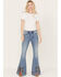 Image #1 - Driftwood Women's Farrah Medium Wash High Rise Flare Jeans, , hi-res
