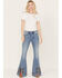 Image #1 - Driftwood Women's Farrah Medium Wash High Rise Flare Jeans, Medium Wash, hi-res