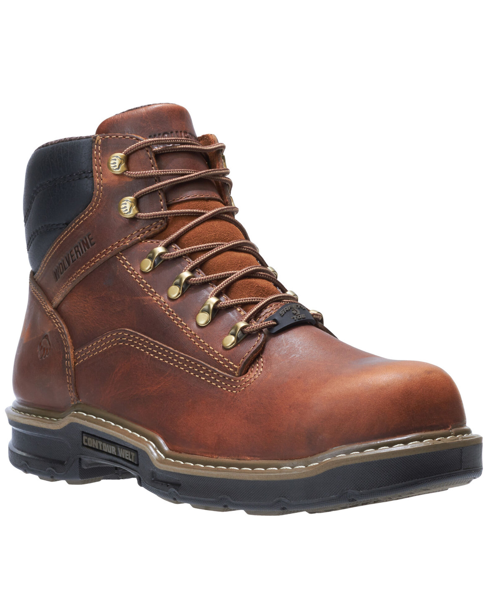 Wolverine men's overman nano toe 6 inch wpf contour welt work boot outlet