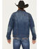 Image #4 - Blue Ranchwear Men's Canyon Corduroy Collar Denim Jacket, Dark Wash, hi-res