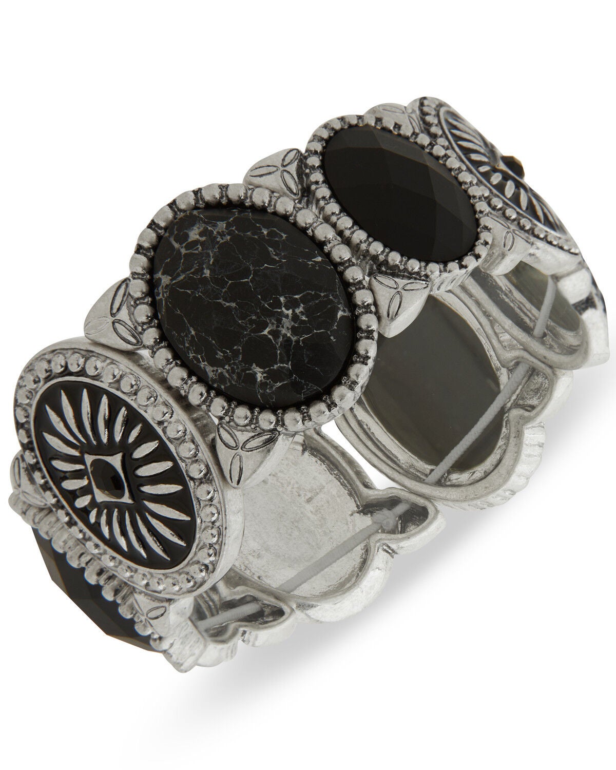 Lainey Wilson Women's Stone Stretch Bracelet, Black, hi-res