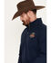 Image #2 - Wrangler Men's Pro Rodeo NFR 2022 Softshell Jacket, Navy, hi-res