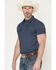 Image #2 - RANK 45® Men's Wind River Geo Print Short Sleeve Snap Performance Western Shirt, Navy, hi-res