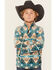 Image #1 - Rock & Roll Denim Boys' Southwestern Print Fleece Pullover, Cream, hi-res