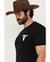 Image #3 - Wrangler Men's Boot Barn Exclusive Steer Head Logo Short Sleeve Graphic T-Shirt, Black, hi-res