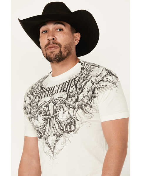 Image #2 - Affliction Men's Vetibrate Short Sleeve Graphic T-Shirt , Off White, hi-res