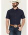 Image #1 - RANK 45® Men's Ridge Solid Short Sleeve Snap Performance Western Shirt, Navy, hi-res