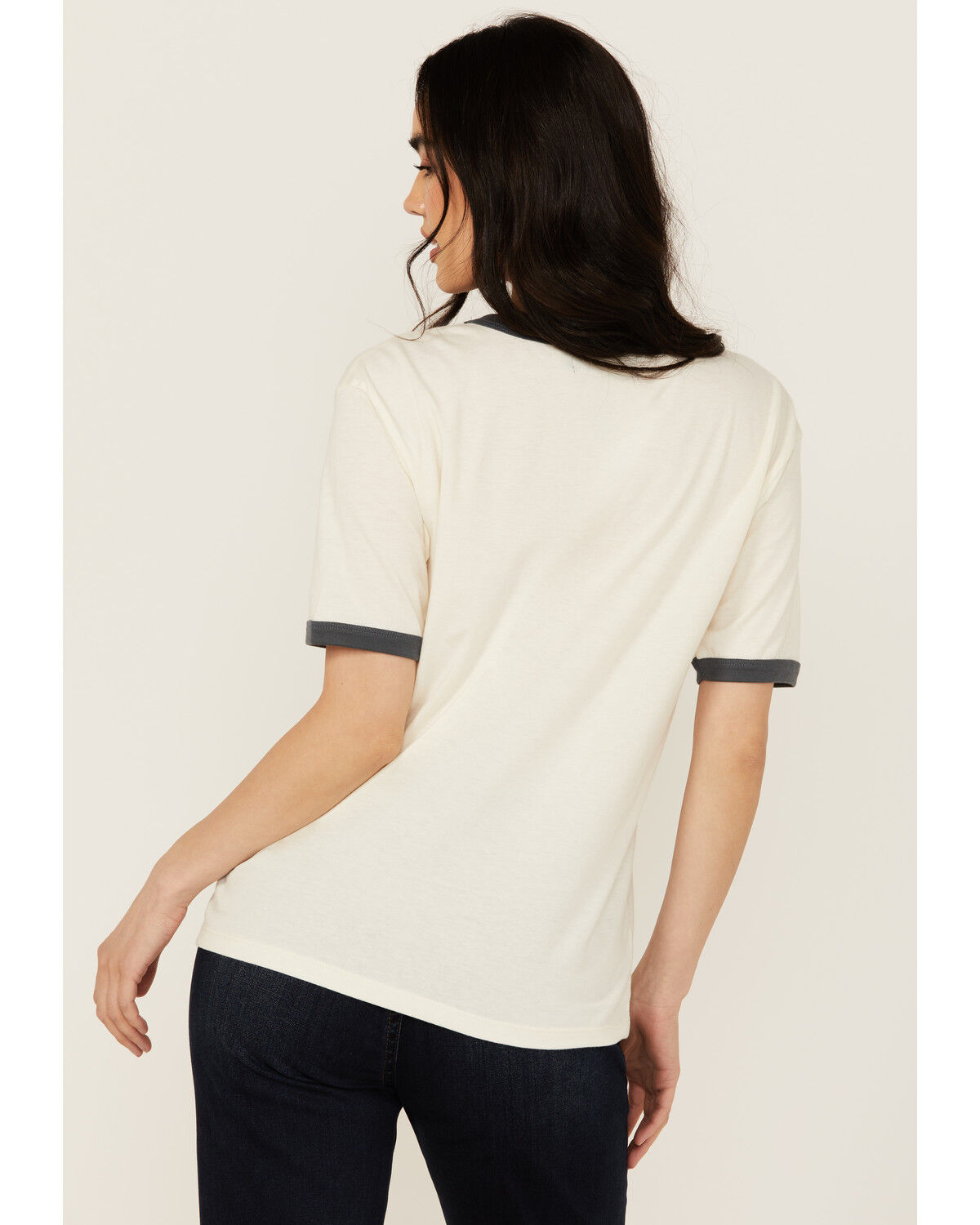 Image #4 - Girl Dangerous Women's Wild West Short Sleeve Ringer Tee, White, hi-res