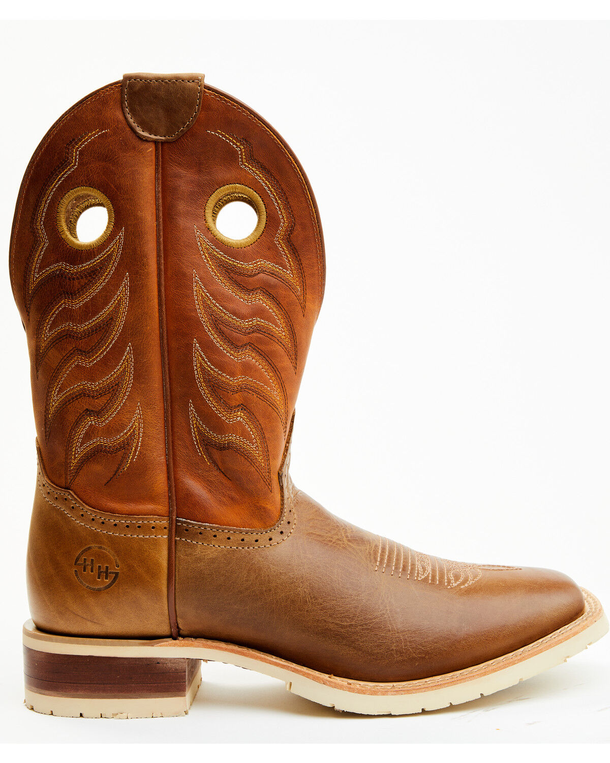 Image #2 - Double H Men's Thatcher Western Boots - Broad Square Toe, Brown, hi-res