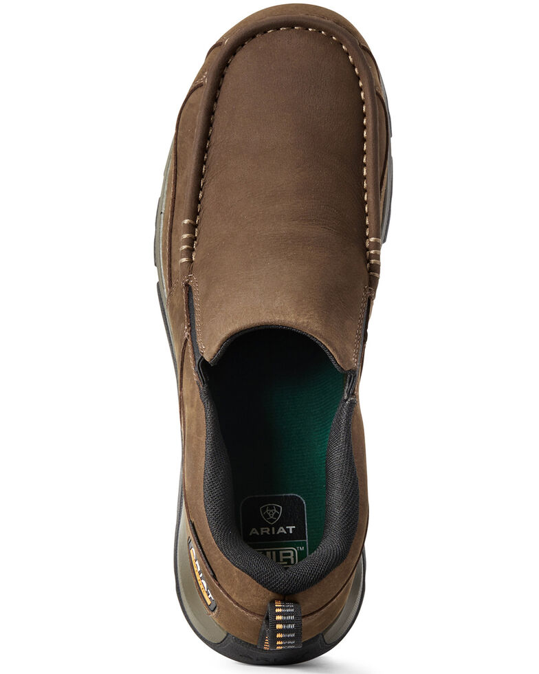 Ariat Men's Edge Lite Slip-On Work Shoes - Composite Toe, Brown, hi-res