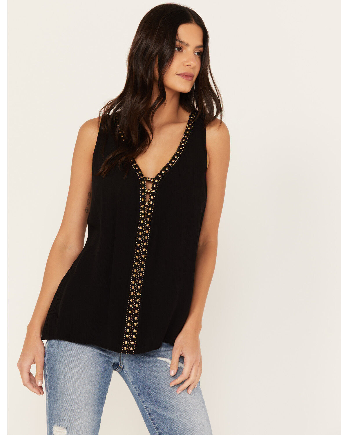 Image #2 - Idyllwind Women's Camellia Sleeveless Top, Black, hi-res
